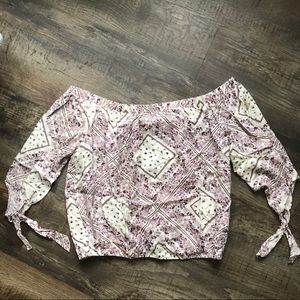 Floral off the shoulder top